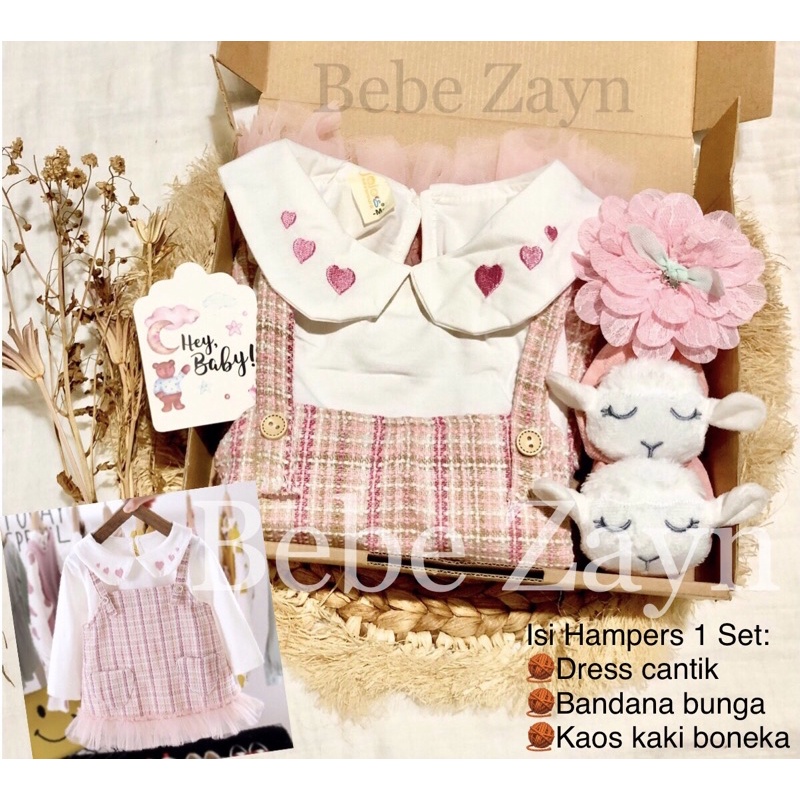 {Size 1-3 years} BEBE ZAYN~ Hampers baby/ hampers bayi/ baby gift / baby Birthday-Lovely Sheep Pink