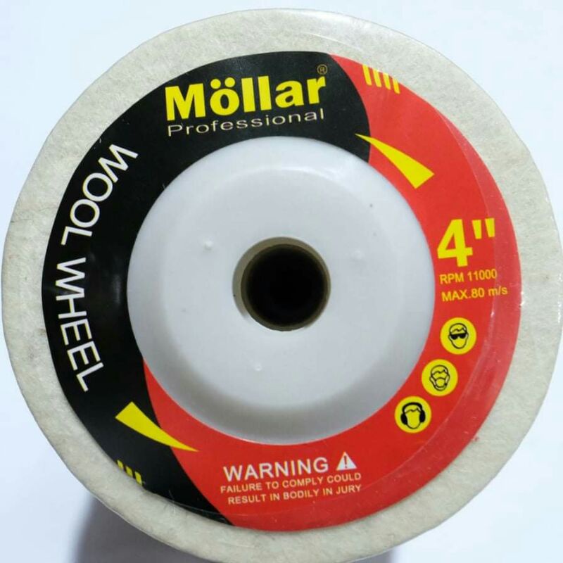 Mata Gerinda Poles Mollar 4 Inch / Wool Wheel Mata Poles Body Motor Mobil Dan Besi/Murah dan Bagus