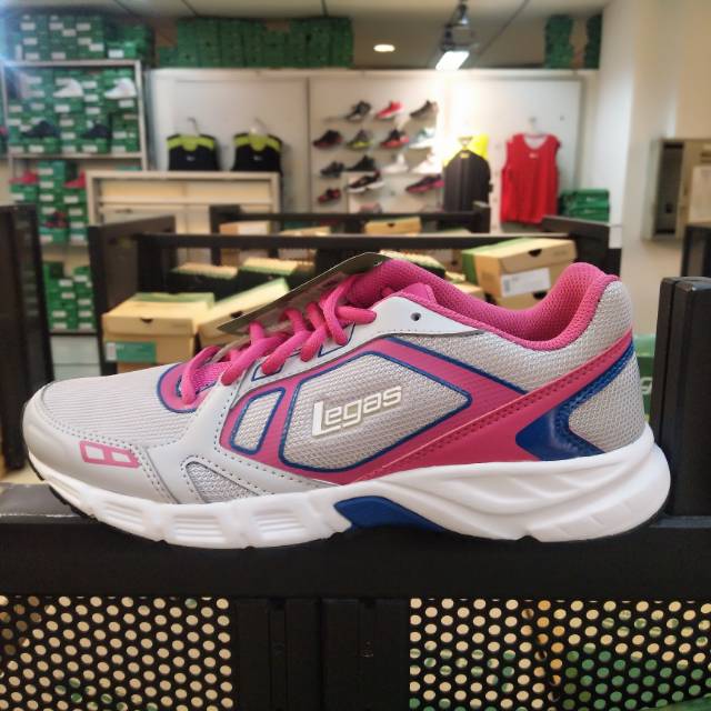 Sepatu League Legas Cewe Abu Pink Scale La W running shoes wanita sneakers perempuan original murah