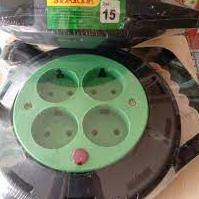 ✭ (VCM) BOX Kabel ROLL COLOKAN 10M DAN 15 Meter Type 15 - Stop Kontak Listrik 4 Lubang SPARTA ☑