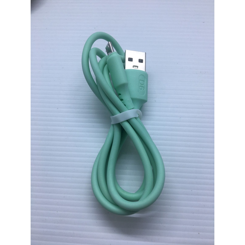 kabel data macaron D6 colokan mirco usb kabel data universal