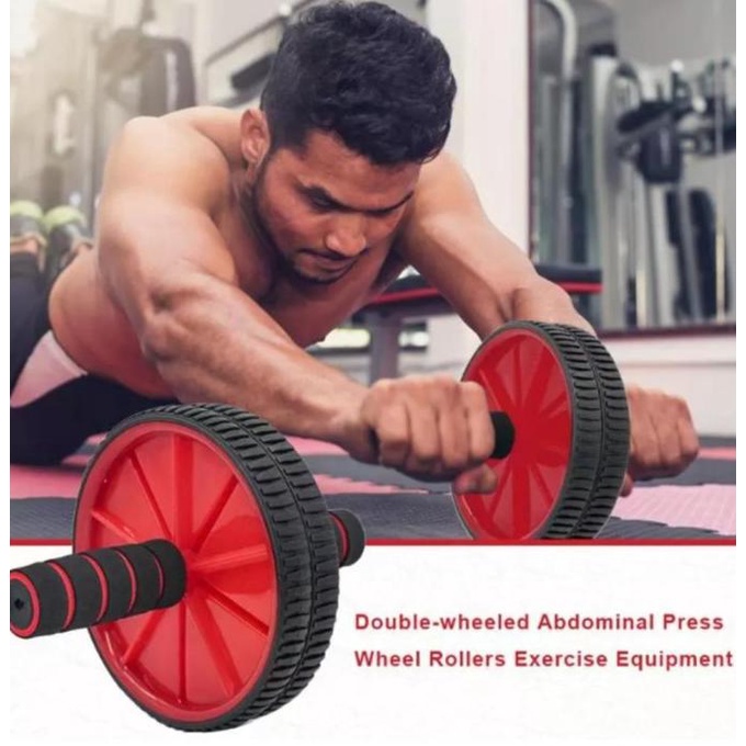 ABS POWER ROLLER WHEEL / ALAT OLAHRAGA PENGECIL PERUT / ALAT FITNES / ALAT OLAHRAGA DI RUMAH / PERAL