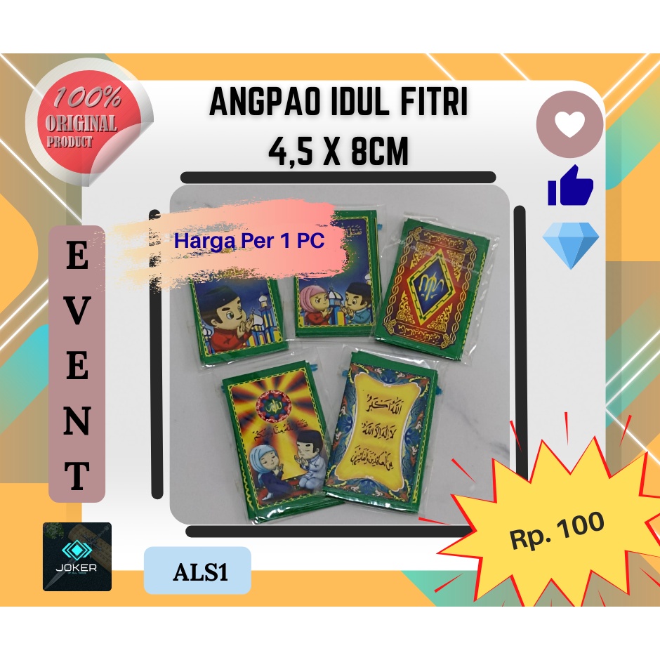 

angpao lebaran idul fitri per 1 lembar amplop THR lebaran tidak ad minimal pembelian