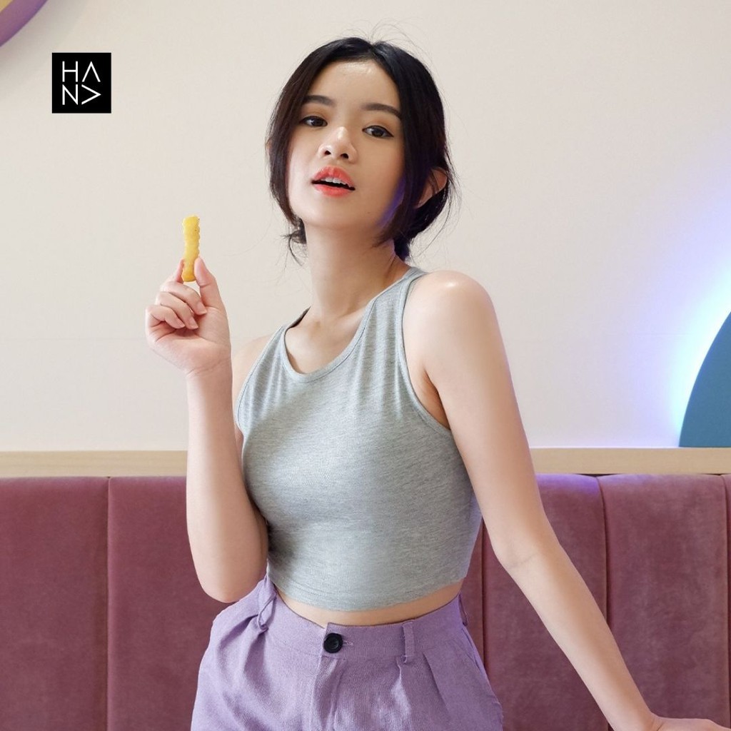 HanaFashion JKT - Sita Crop Tank Top Atasan Wanita - TT007-5