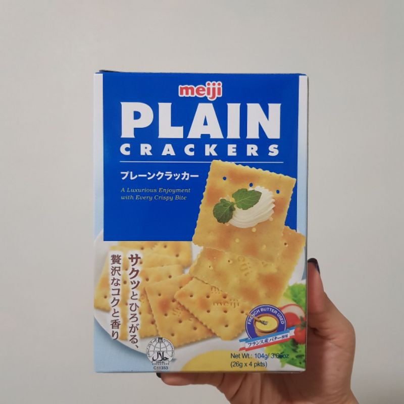 

biskuit meiji plain crackers 104gr