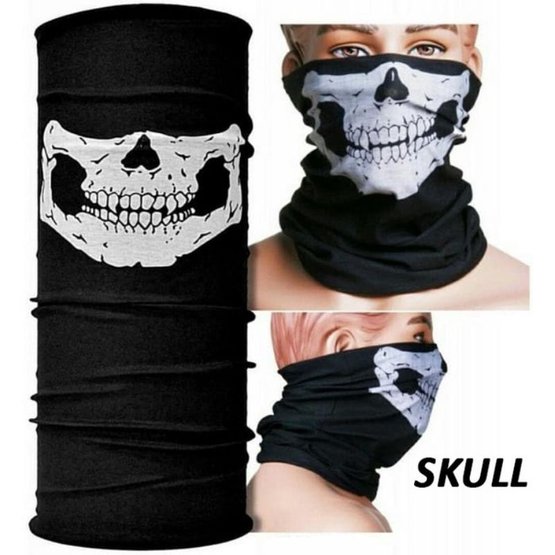 Masker Buff Motif Tengkorak