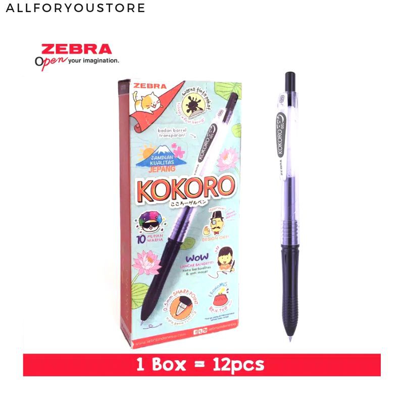 

Pulpen Zebra Kokoro 0.5 1 Lusin