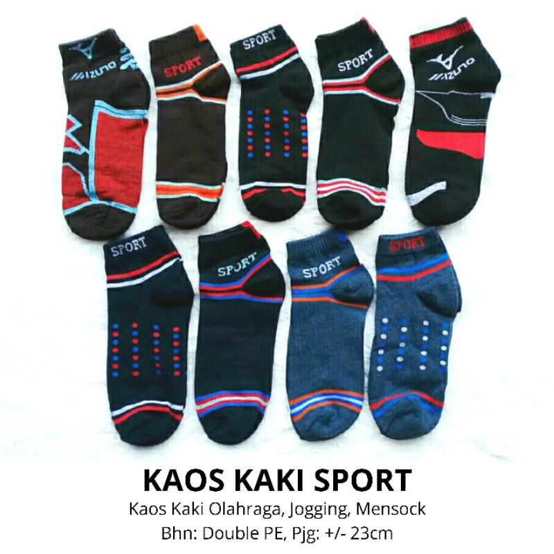 Kaos Kaki Sport Pendek Cowok Mata Kaki, Olahraga, Jogging, Running, Mensock/Pria/Laki2 Murah