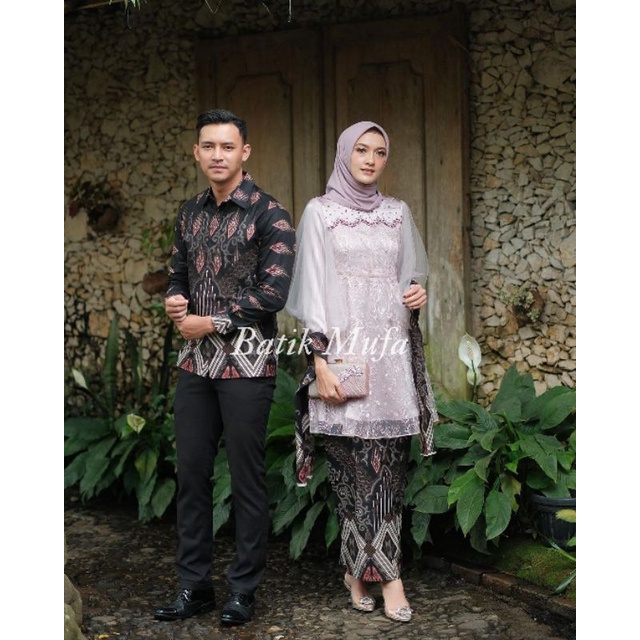 Batik couple Kebaya Luna Rose KEBAYA MODERN Kebaya couple Kebaya untuk lamaran wisuda