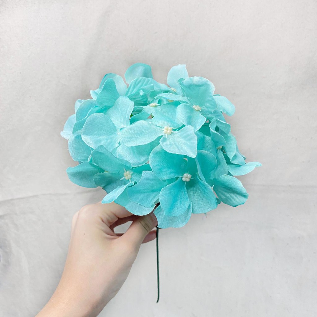 Bunga Hortensia X1 (satuan)●35cm●Bunga Artificial / Bunga Plastik / Bunga Dekorasi / Pernikahan-tosca
