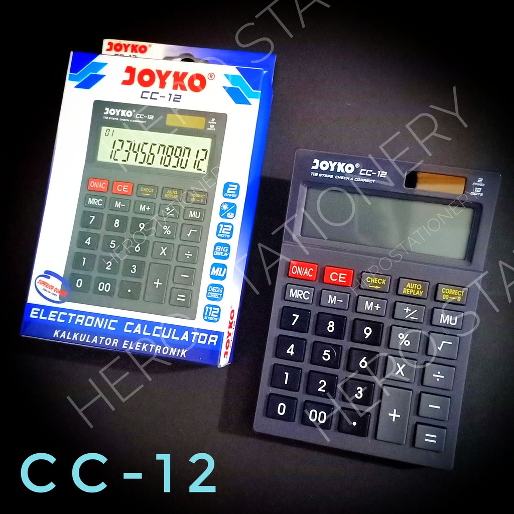 

Kalkulator calculator joyko 12 digits check correct CC-12