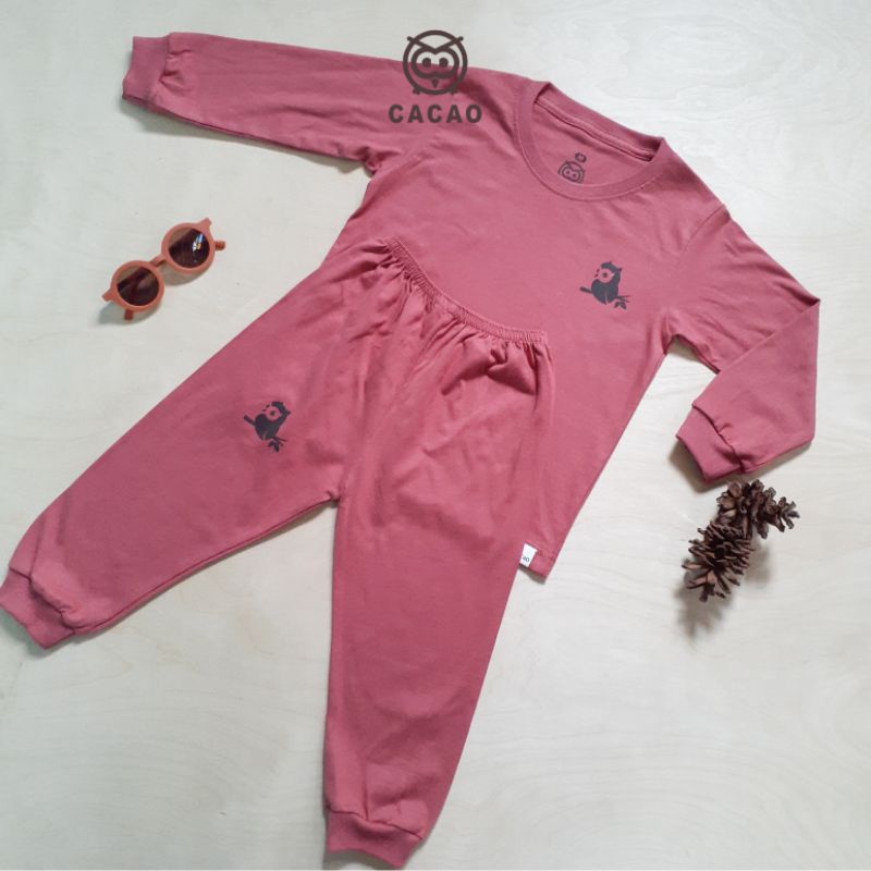 Setelan Anak Kaos dan Celana Panjang - Blush Red