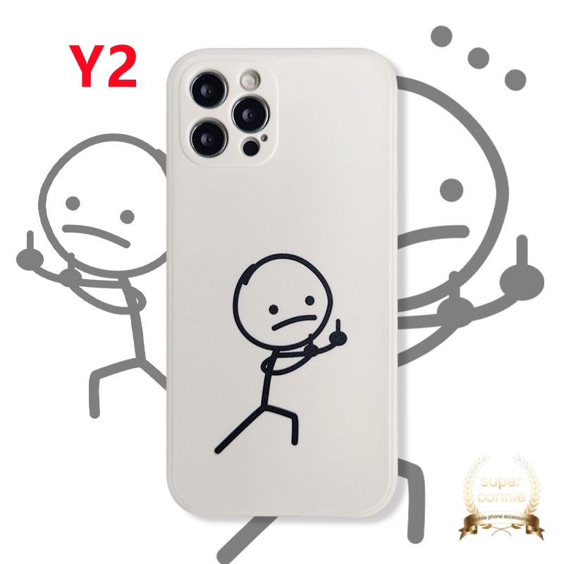 Casing Ponsel Lembut Tpu Tepi Lurus Kompatibel Untuk iPhone XR 7Plus 13 11 14 12 Pro Max X XS Max7 8 6 6S Plus SE 2020 Korek Api Lucu Sederhana Pria Back Cover