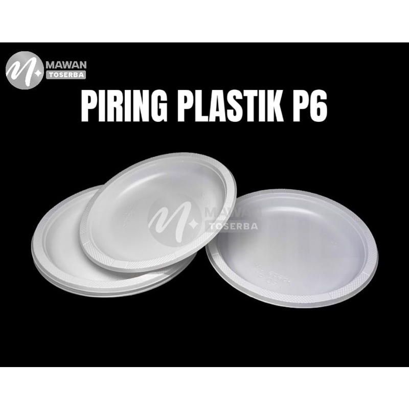 Piring plastik putih susu P6 / Piring plastik kecil S / Piring kue makan disposable