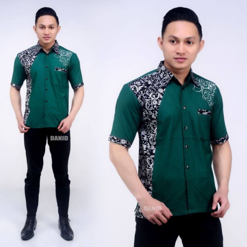 KEMEJA BATIK LENGAN PENDEK TERBARU DI SHOPEE FASHION PRIA HEM BATIK EXLUSIVE