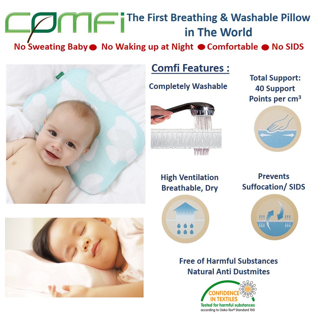 Comfi Breathing Pillow Newborn / bantal comfi / comfi bantal tidur bayi / comfi bantal bayi