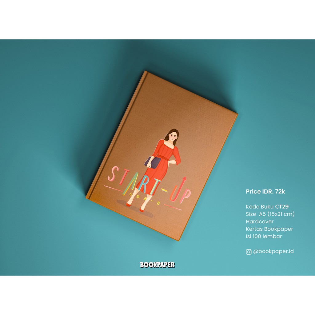 

NOTEBOOK / BUKU CATATAN START UP EDITION A5 HARDCOVER , NOTEBOOK CUSTOM