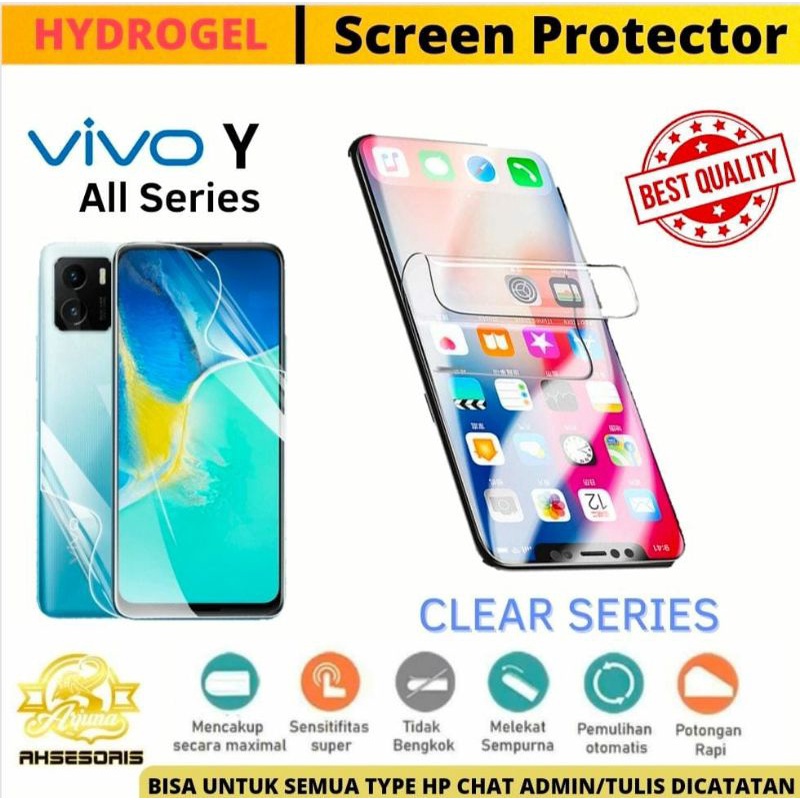 Anti Gores Hydrogel Clear Vivo All Y Series Y91i/Y11/Y12/Y15/Y15s/Y17/Y20/Y20s/Y3/Y30/Y30 Pro/Y31/Y3