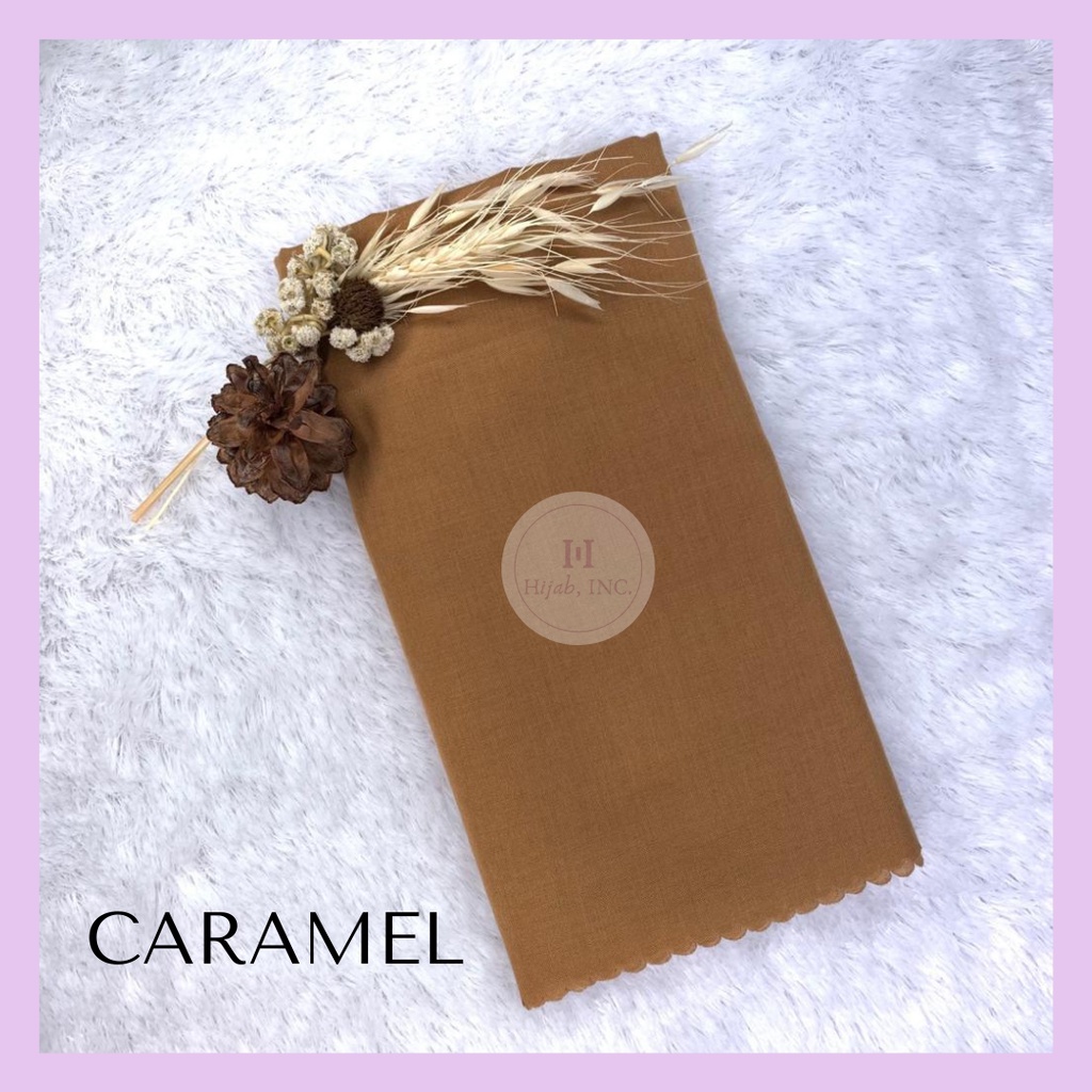 Hijabinc - Athalia Square Hijab Paris Premium Quality-Caramel