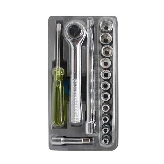 Kunci Scok 17pcs / Kenmaster Kunci Sok/Sock Kunci Shock Socket Wrench Set