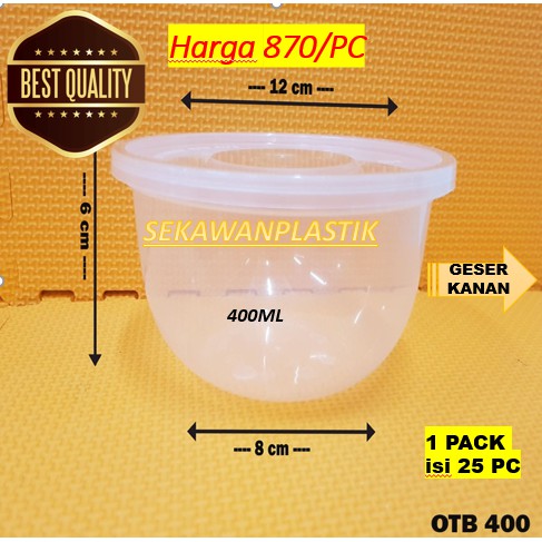 BISA RETUR! Thinwall 400ml Food Container Bowl Tempat Makanan Plastik mangkuk mangkok otipack OTB400