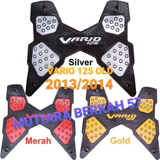 Variasi Foot Floor 2 Tone Tebal-Karpet Alas Pijakan Kaki Motor Vario 125 Old Lama 2013/2014 Termurah