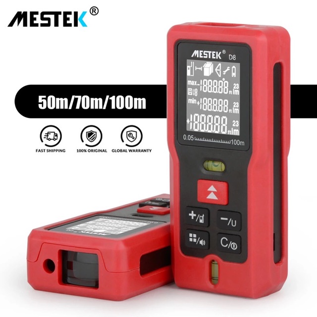 Mestek D8 Jarak Laser Meter 100 M Mini Digital Laser Rangefinder Laser Range Finder Diastimeter