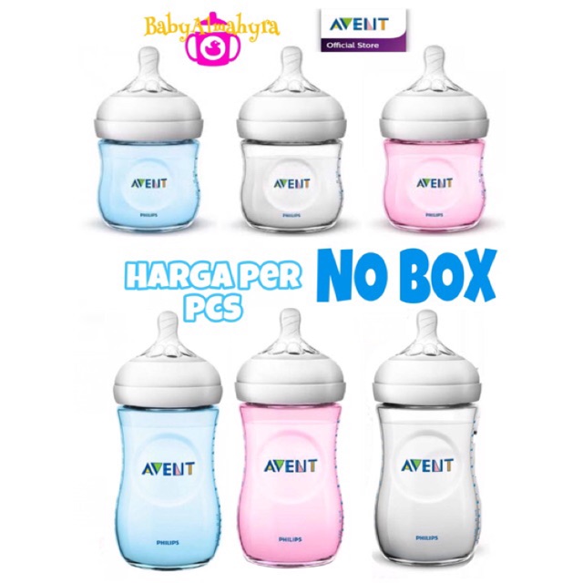 PROMO botol susu  AVENT NATURAL 260 ml 125 ml warna  biru 