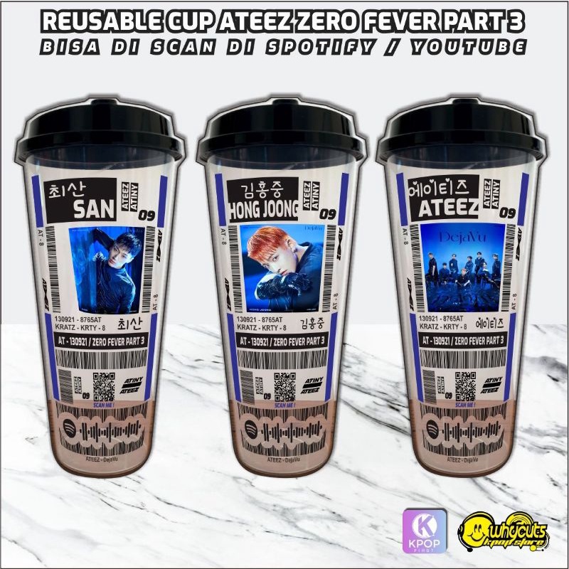 Reusable Cup Ateez Zero Fever Part 3 DeJavu