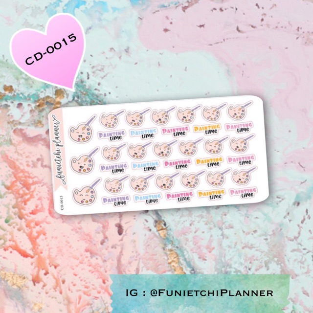 

Painting Time Planner Sticker / Stiker