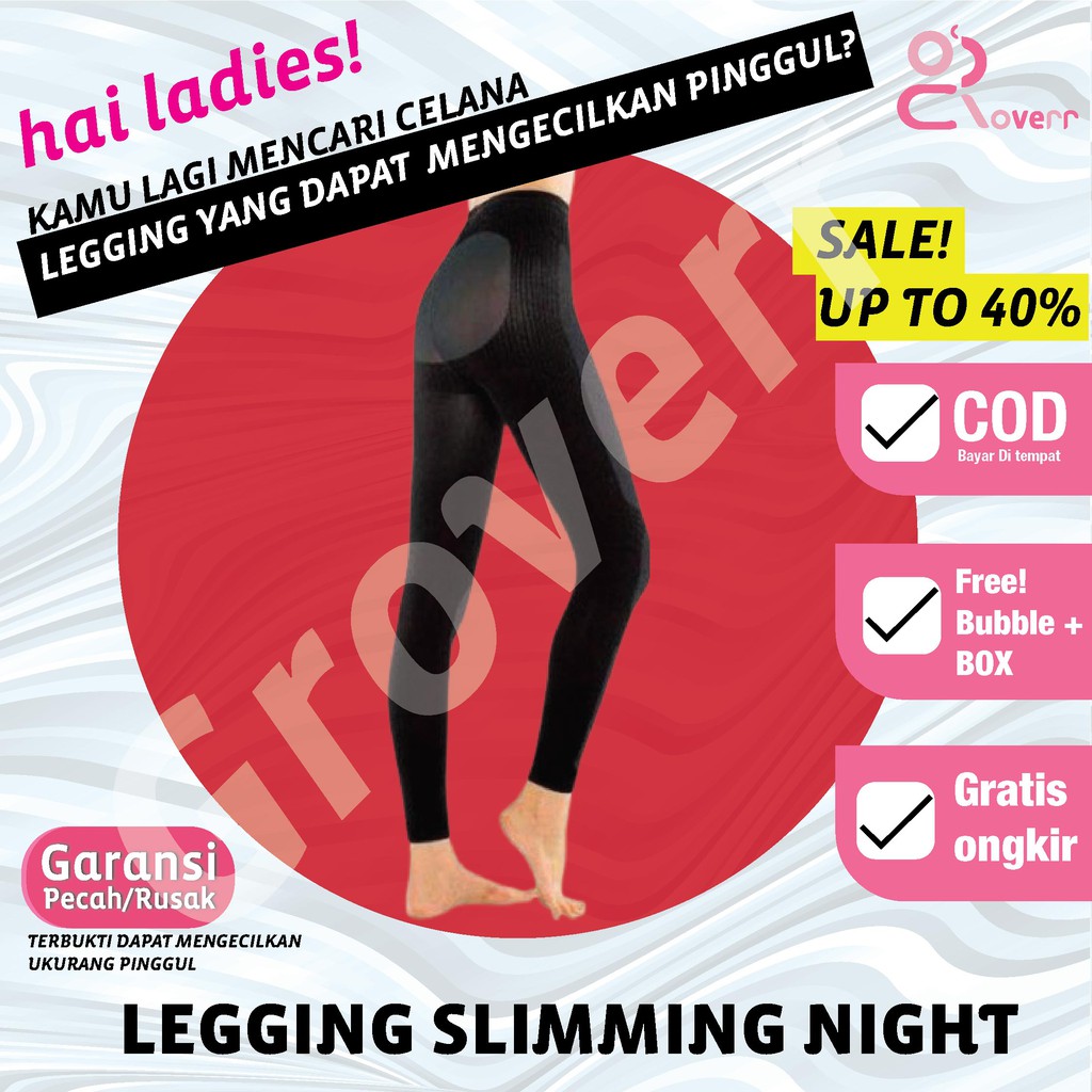 Slimming Night Legging Pembentuk Paha Bokong Betis Wanita Cewe Perempuan Anak Import Tebal Sport