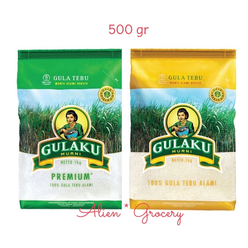 Gulaku 500 gram Gula Pasir Tebu Kuning Putih 1/2kg 500gr