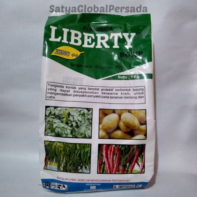 liberty fungisida 80wp zink++ bahan aktif propinep 80
