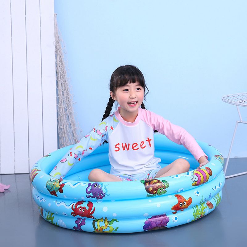 Mary 1 Set Kolam Renang Bayi / Anak Bentuk Bulat Inflatable Untuk Musim Panas