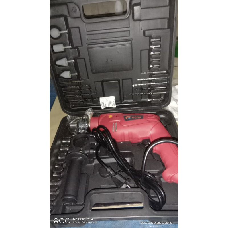 Bor Tangan listrik 13mm impack drill full sett tools Dijamin Hidup 550W