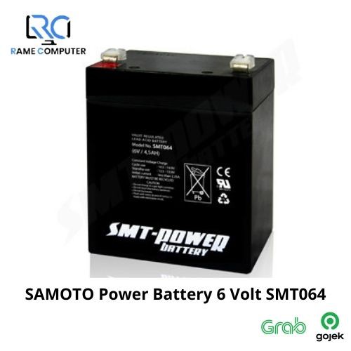 Samoto Power Battery 6 Volt SMT064 Baterai aki kering 6V