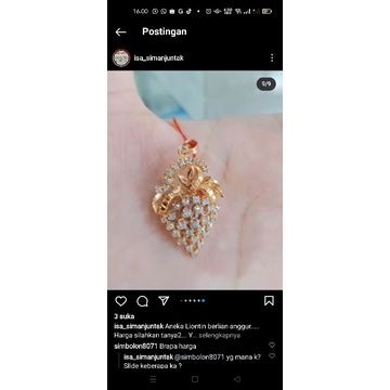 liontin anggur berlian medan