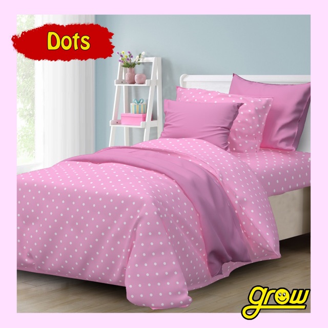 SPREI SEPREI KATUN MOTIF DOTTIE DOTIE POLKADOT GROW STAR KINTAKUN BEST SELLER UKURAN 160x200 180x200