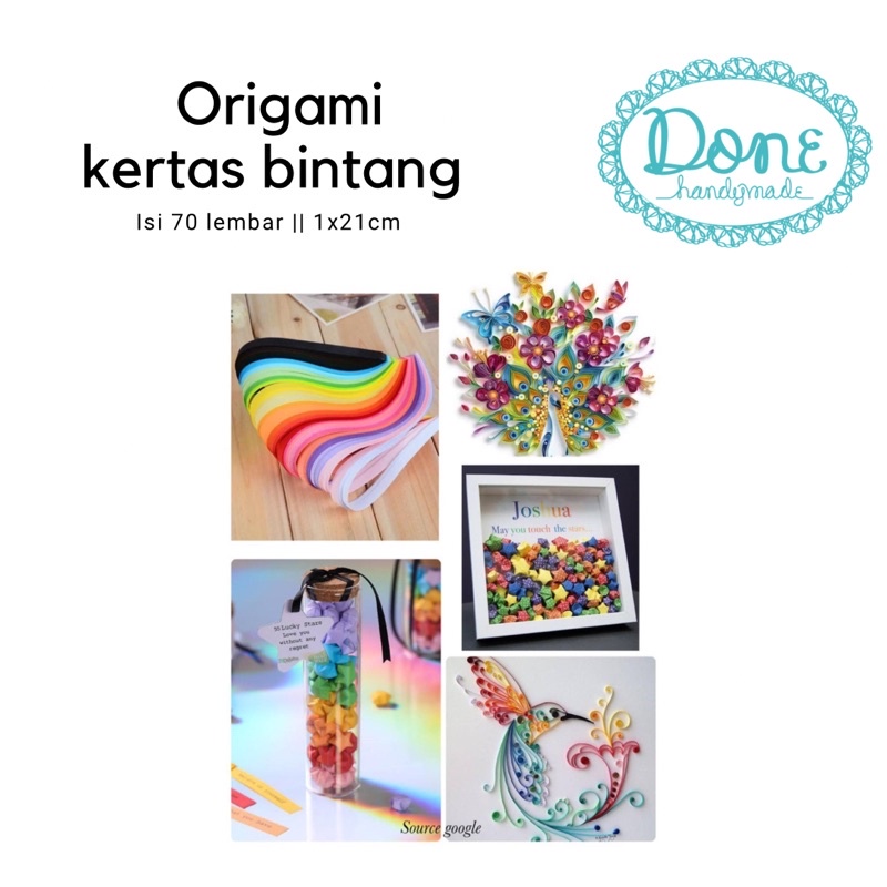 Kertas origami kertas bintang quilling paper star paper scrapbook