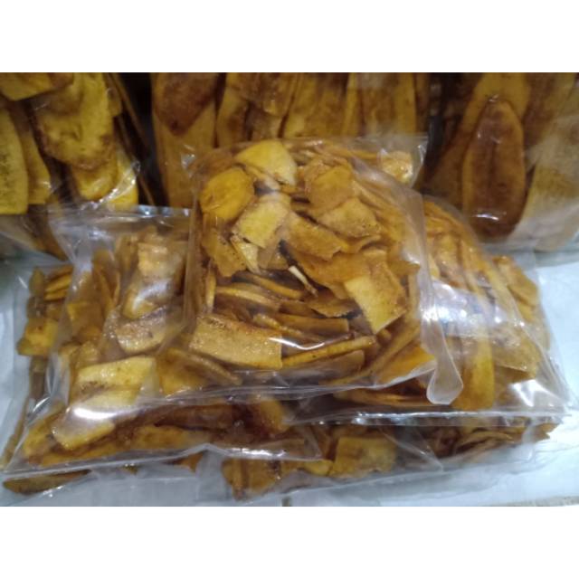 

Kripik pisang remekan 95g "asli kepok merah