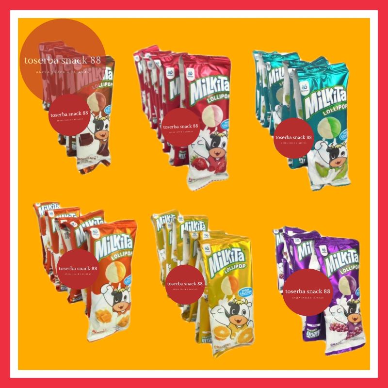 

MILKITA LOLLIPOP/Permen Rasa Susu Yang Manis (6 gram × 12 pcs)