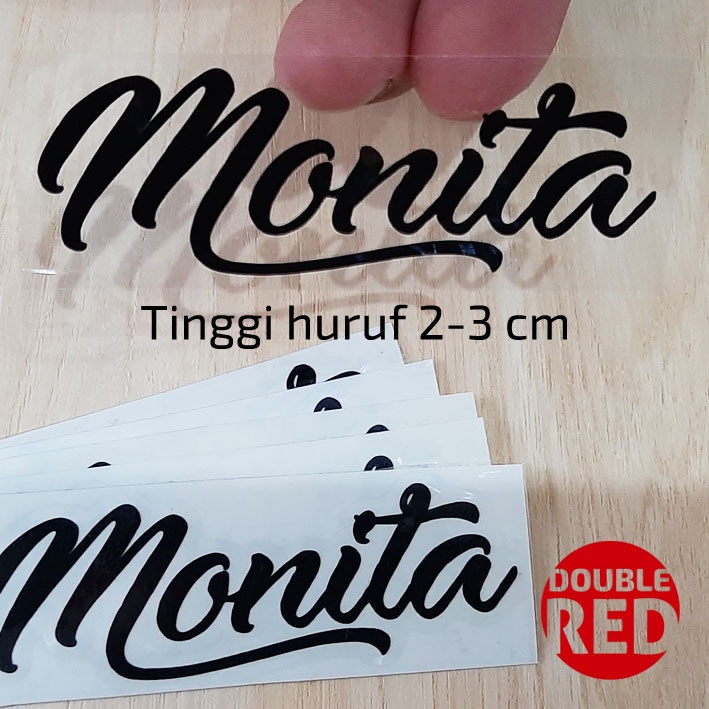 

Stiker nama waterproof tinggi 2cm