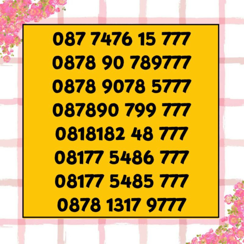 Kartu perdana Nomer cantik XL triple