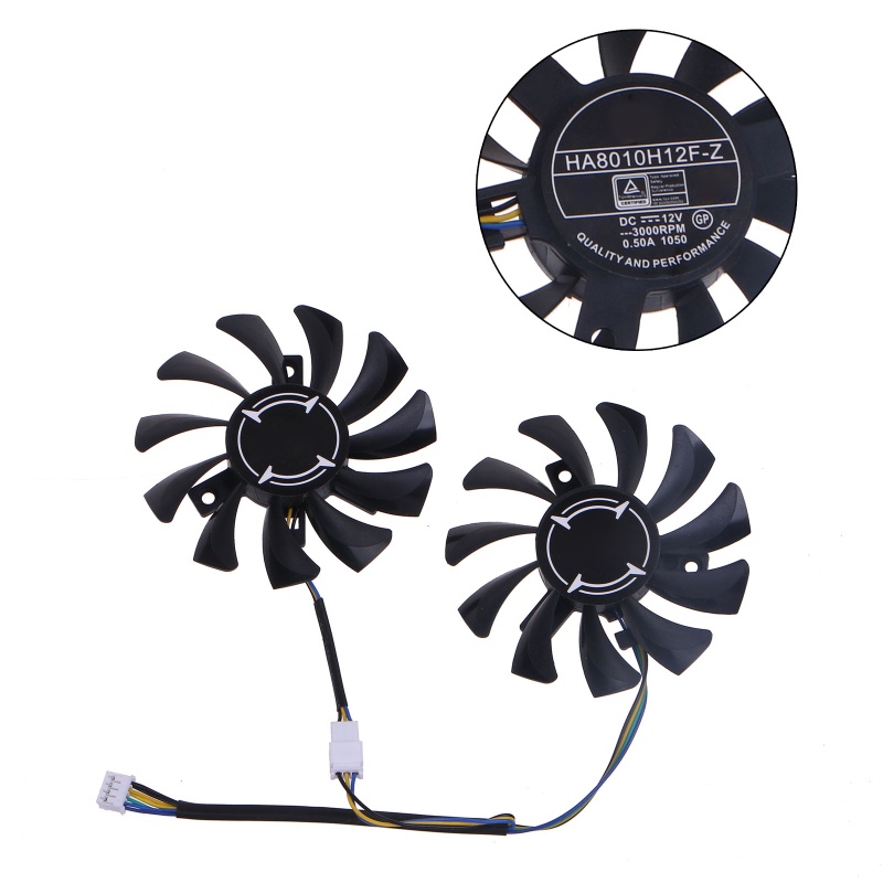 Bt Dual 75mm GPU Cooler Fans HA8010H12F-Z Untuk Untuk MSI GTX660 GTX670 GTX680 R6790 Radiator Kartu Grafis