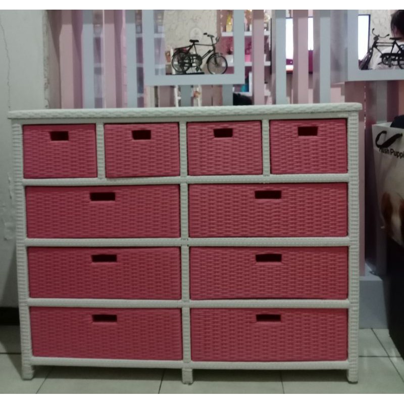 lemari laci rotan sintetis - L 10