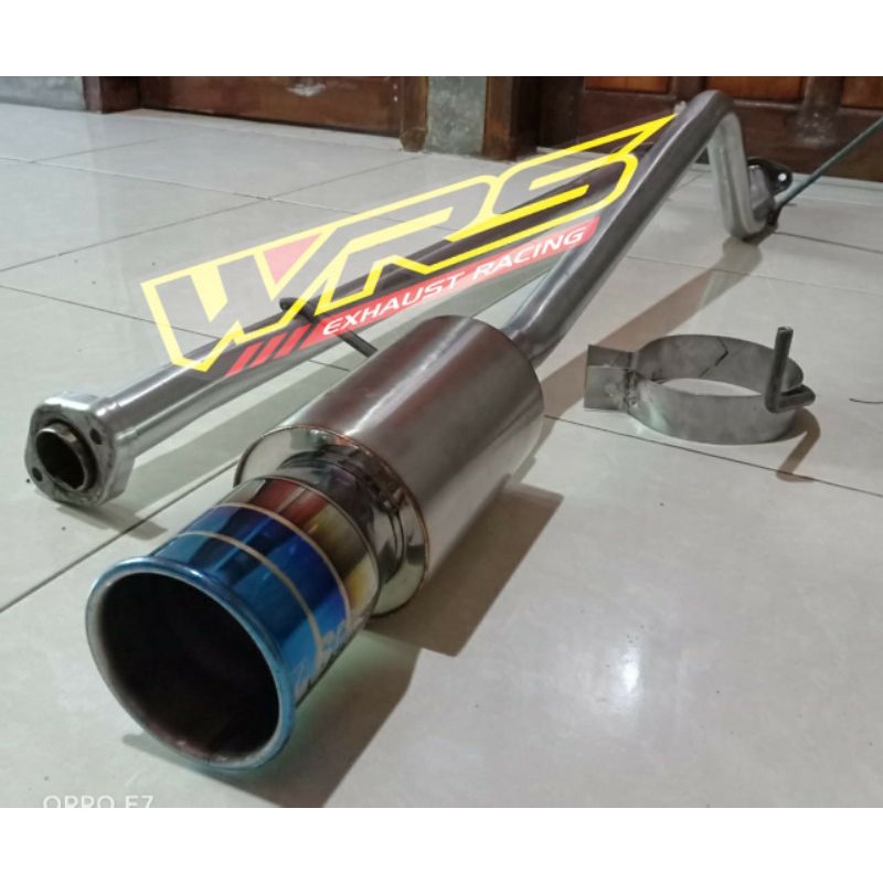 Knalpot mobil  bolt on Granmax pik up silencer spoon pucuk biru