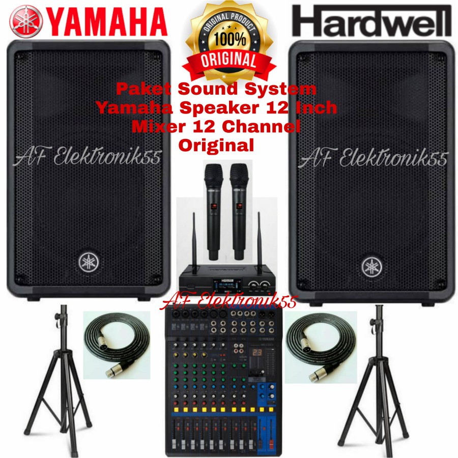 Paket Sound System Yamaha Speaker 12 Inch + Mixer Yamaha Original