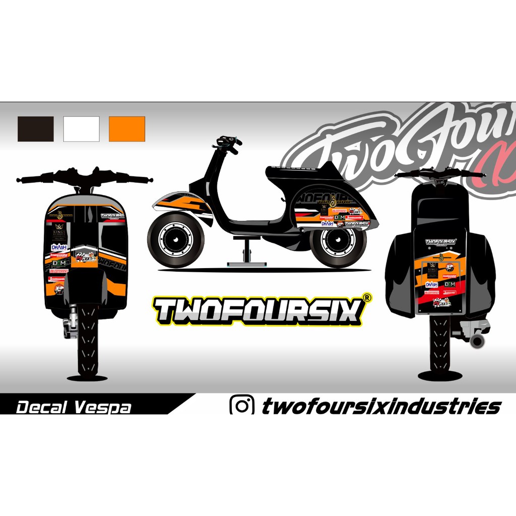 STIKER VESPA DECAL RACING TERMURAH 1