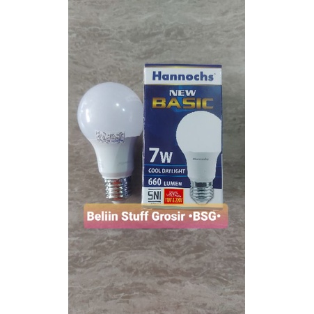 Lampu LED Hannochs NEW BASIC Hemat Energi 3, 5, 7, 9, 11, 14, 17 Watt - Cahaya Putih