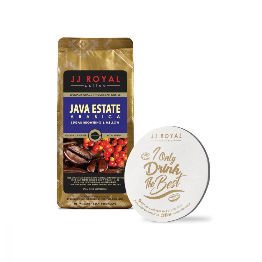 

JJ ROYAL JAVA ESTATE GUNUNG BIRU ARABICA 200GR BUBUK